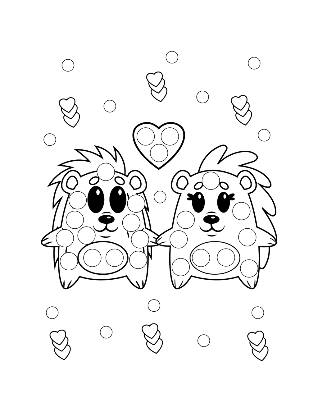 Love & Hearts to Color!
