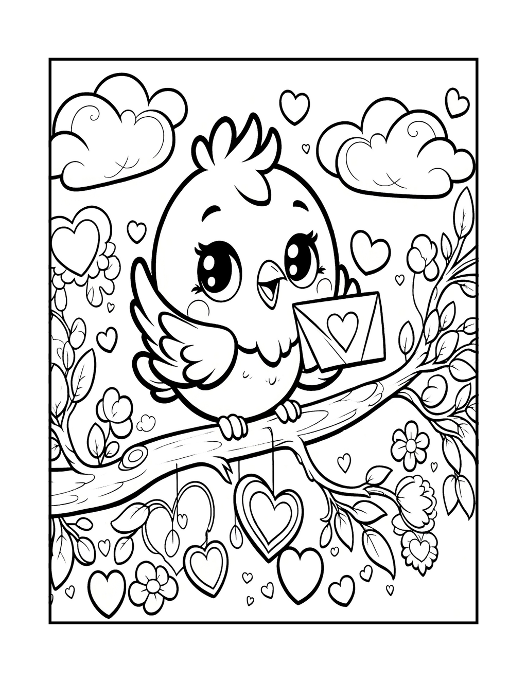 Love & Hearts to Color!