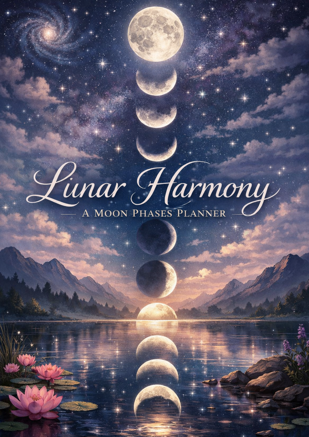 Lunar Harmony: A Moon Phases Planner