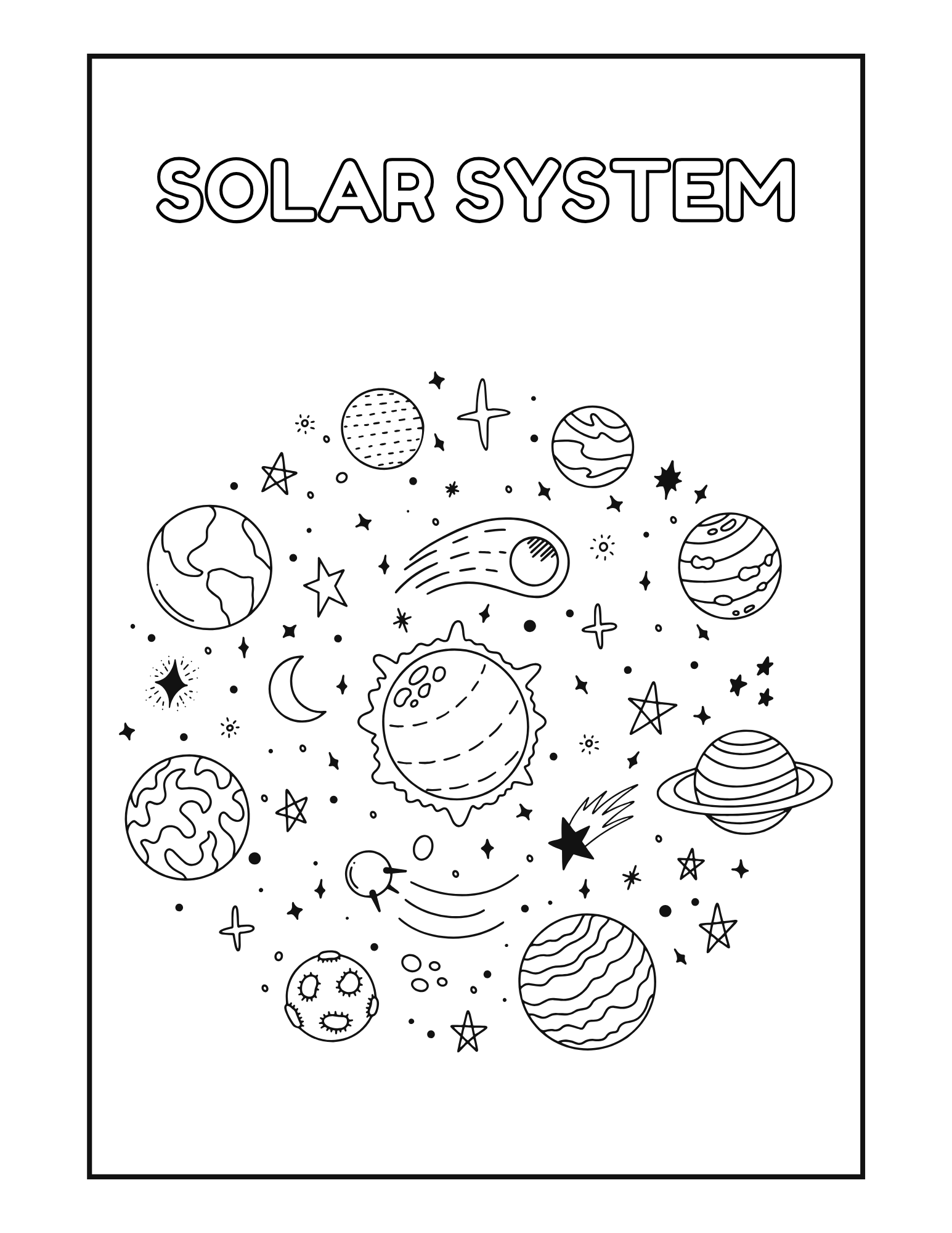 Toys and Space Coloring Book
