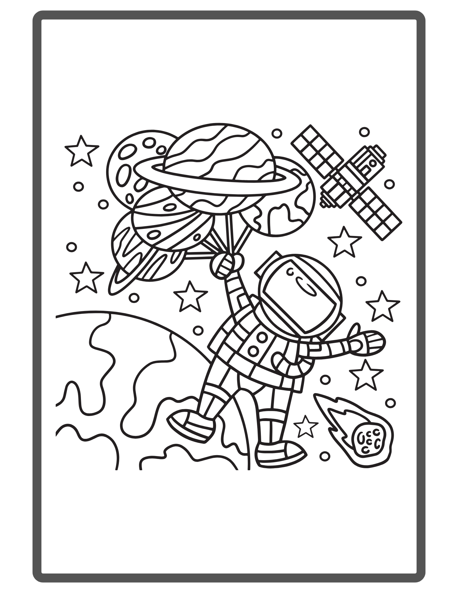 Toys and Space Coloring Book