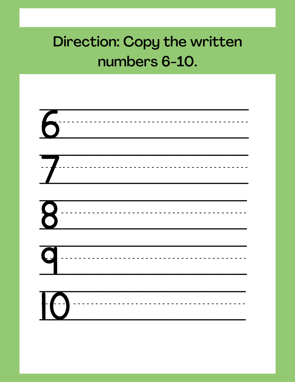 Learning Your Numbers Activity Book