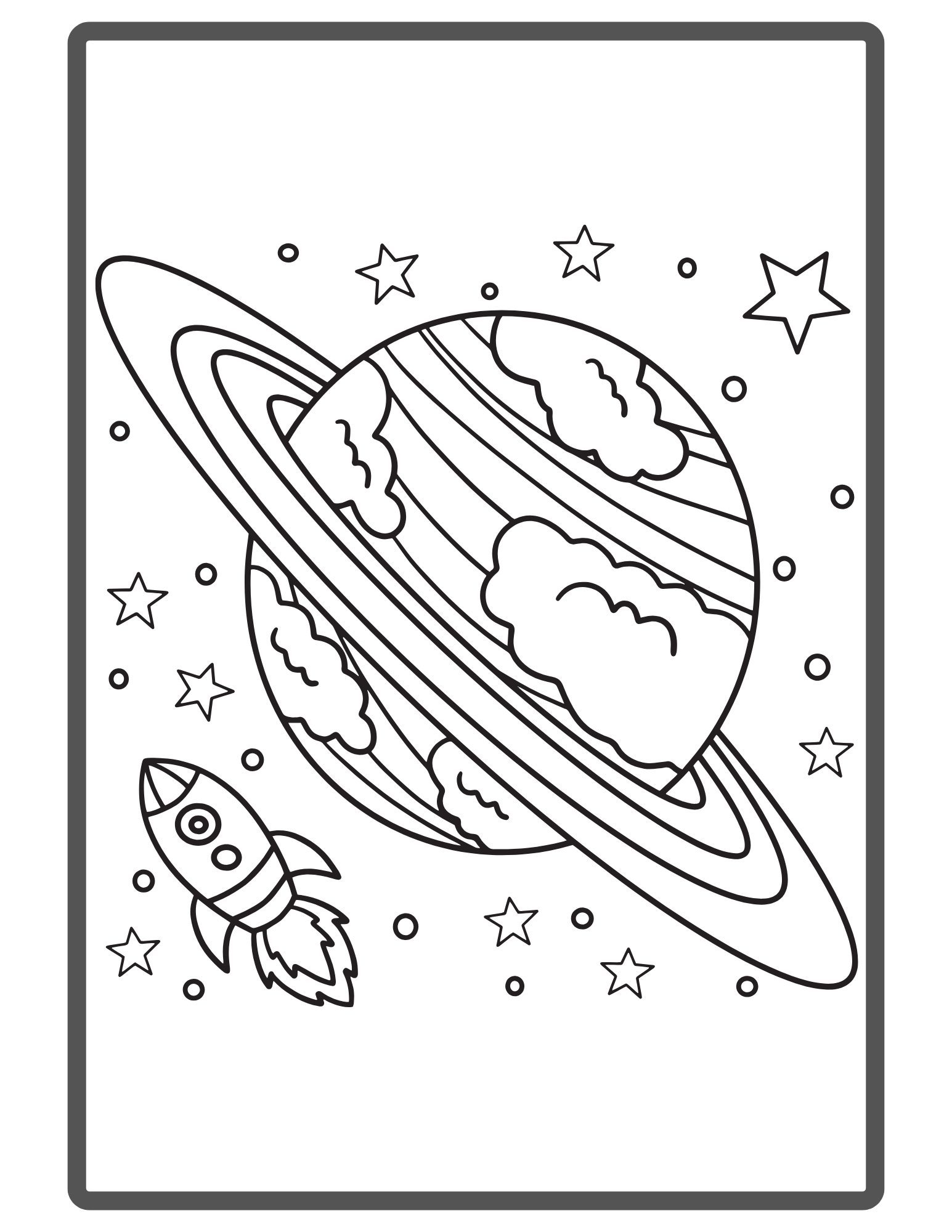 Toys and Space Coloring Book