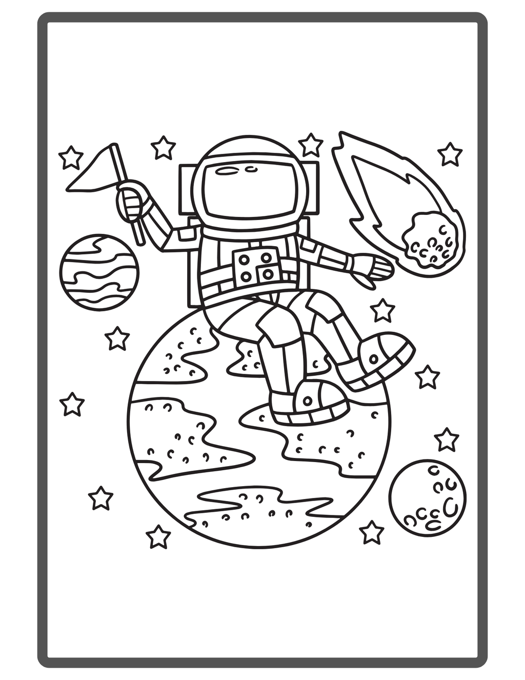 Toys and Space Coloring Book