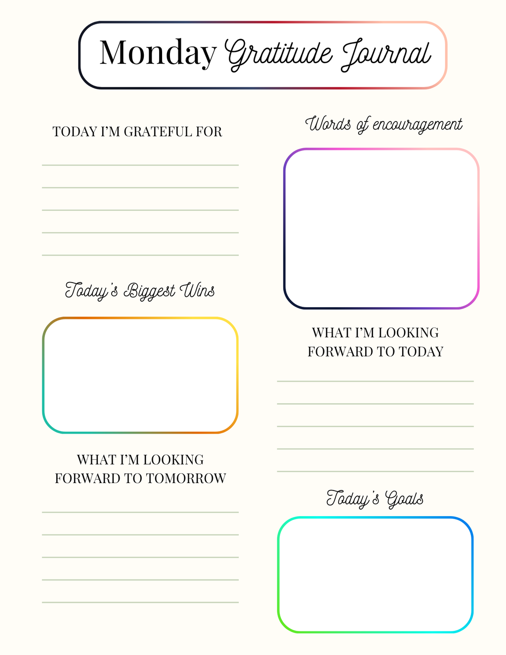 Daily Gratitude Journal