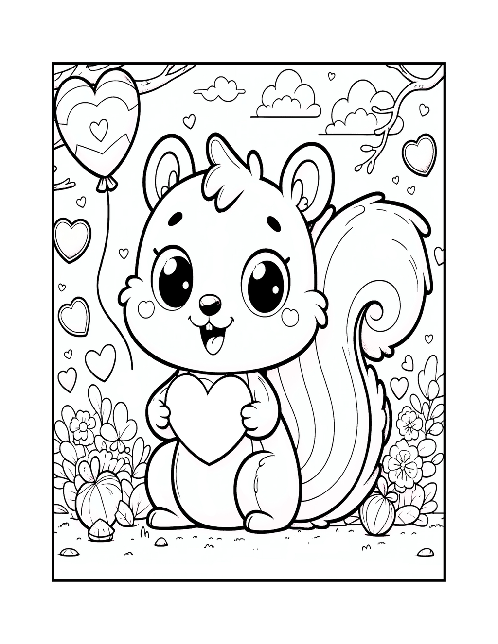Love & Hearts to Color!