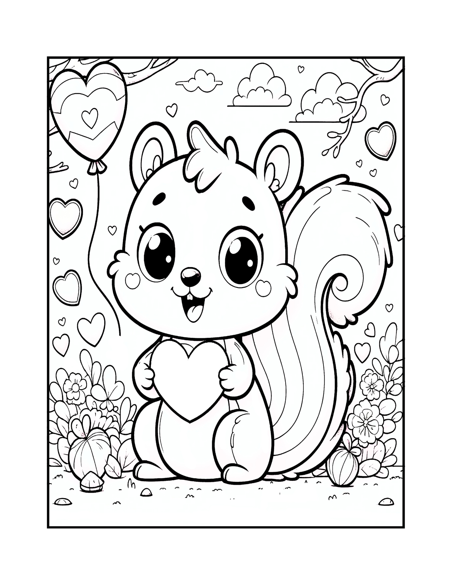 Love & Hearts to Color!