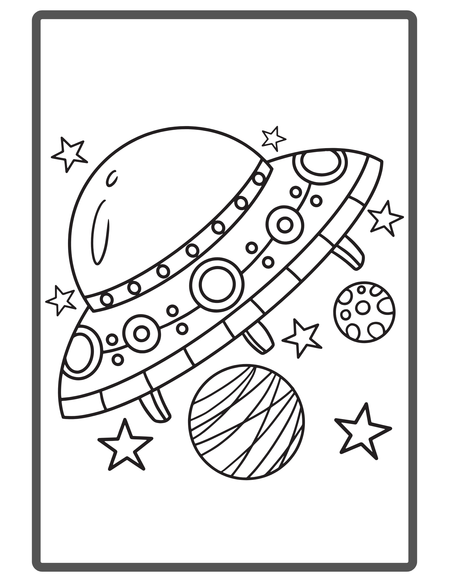 Toys and Space Coloring Book