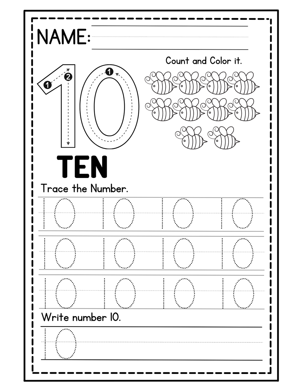 Learning Your Numbers Activity Book