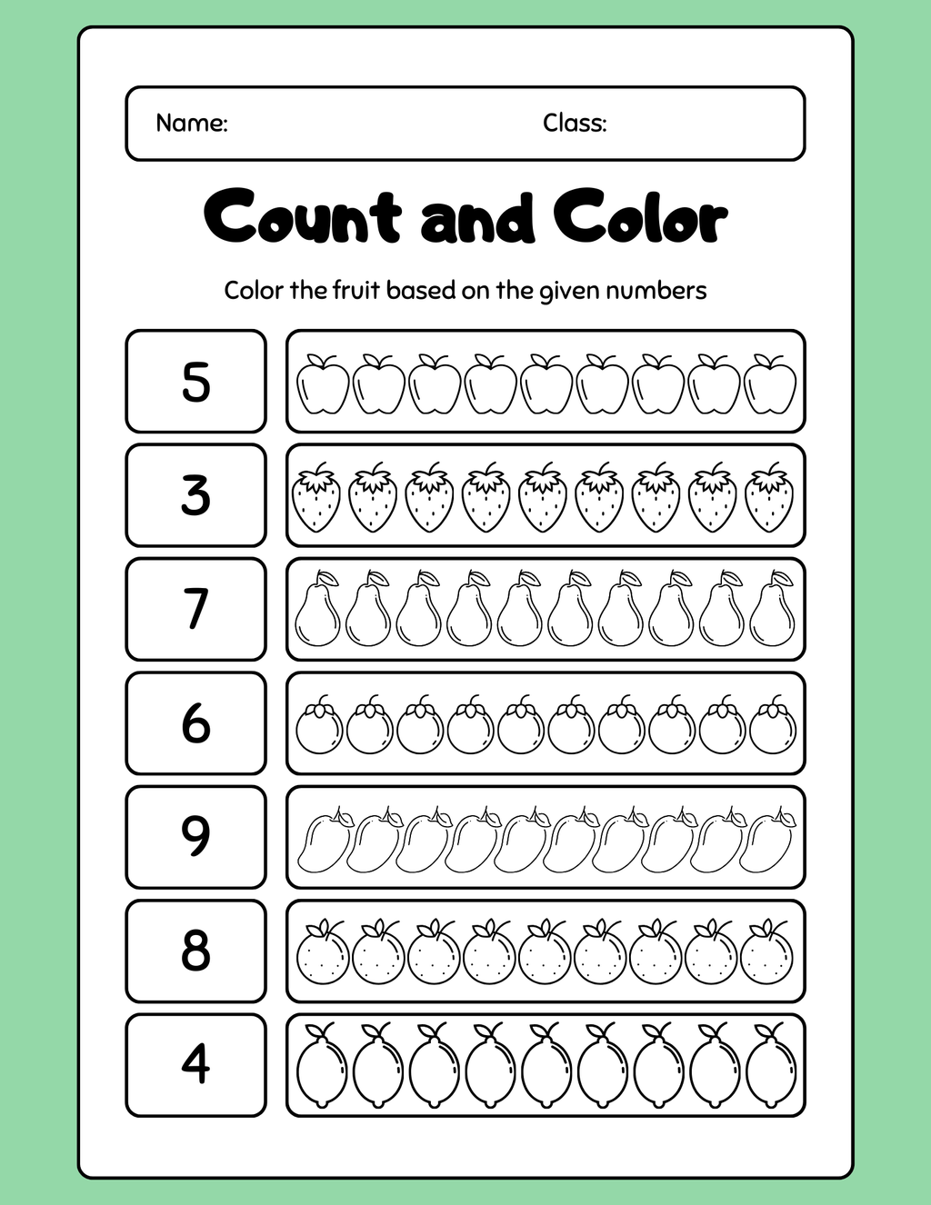 Learning Your Numbers Activity Book