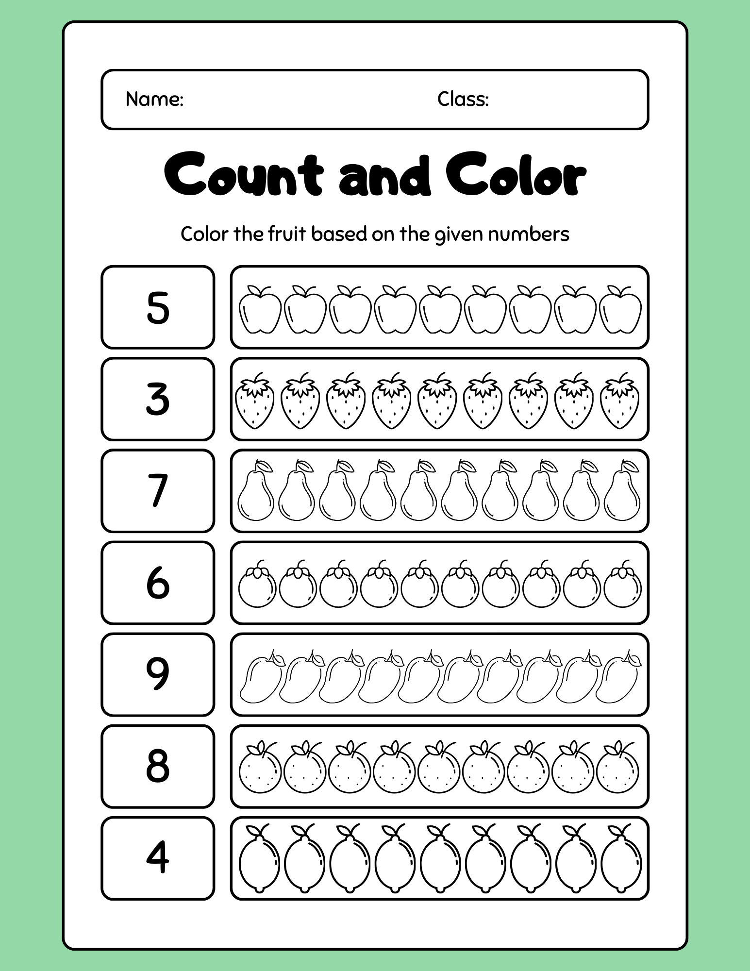 Learning Your Numbers Activity Book