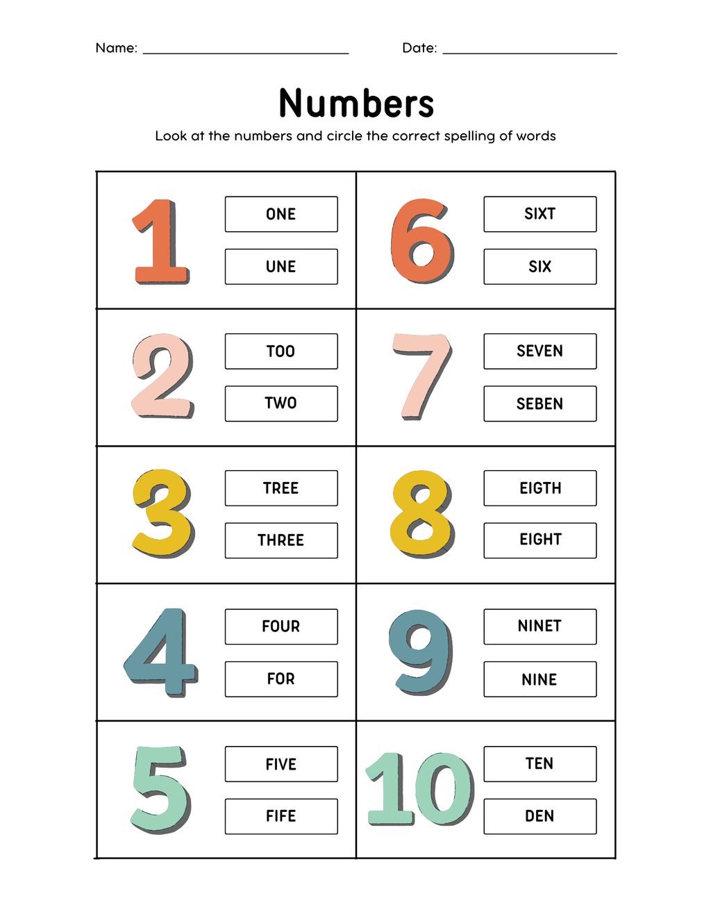 Learning Your Numbers Activity Book