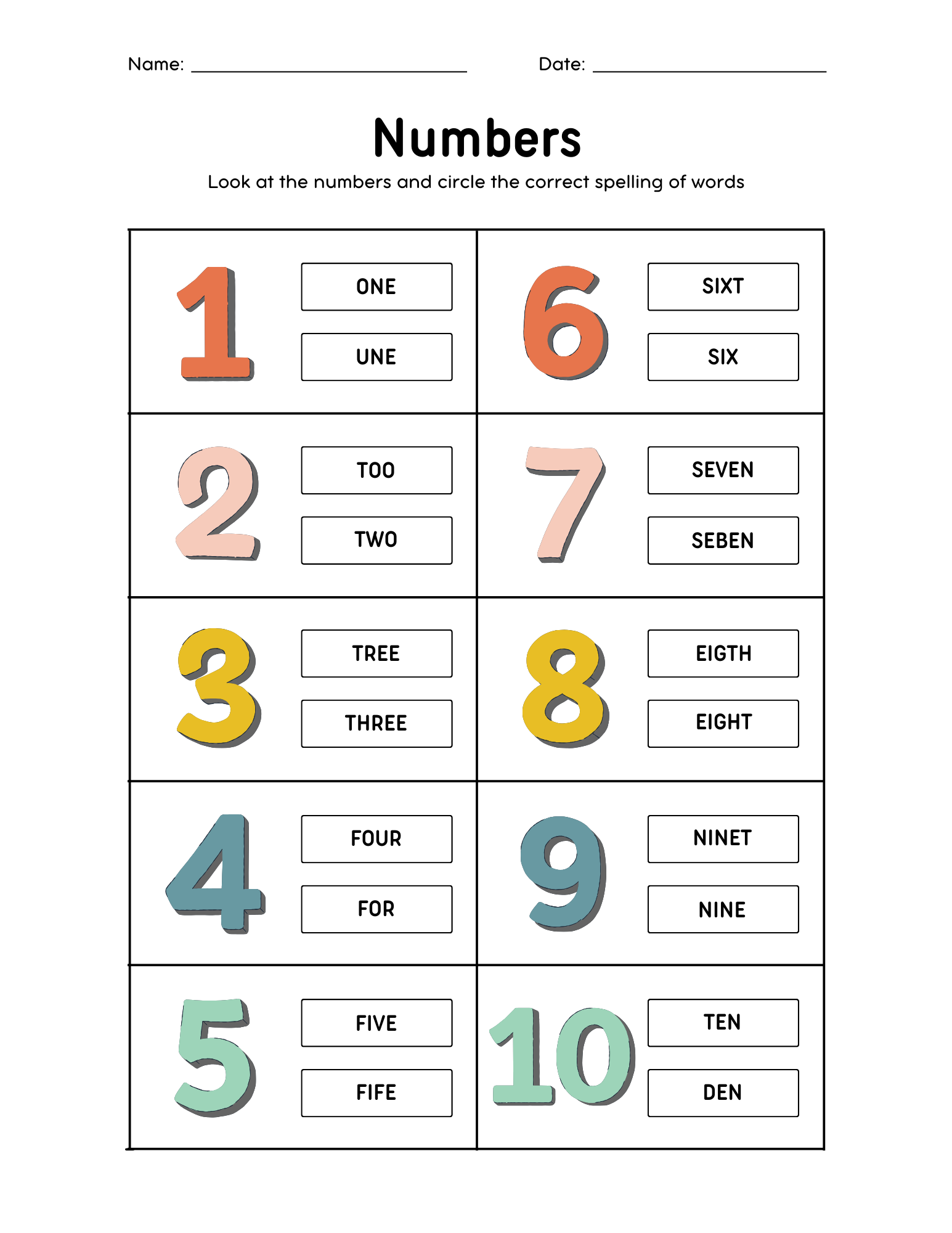 Learning Your Numbers Activity Book