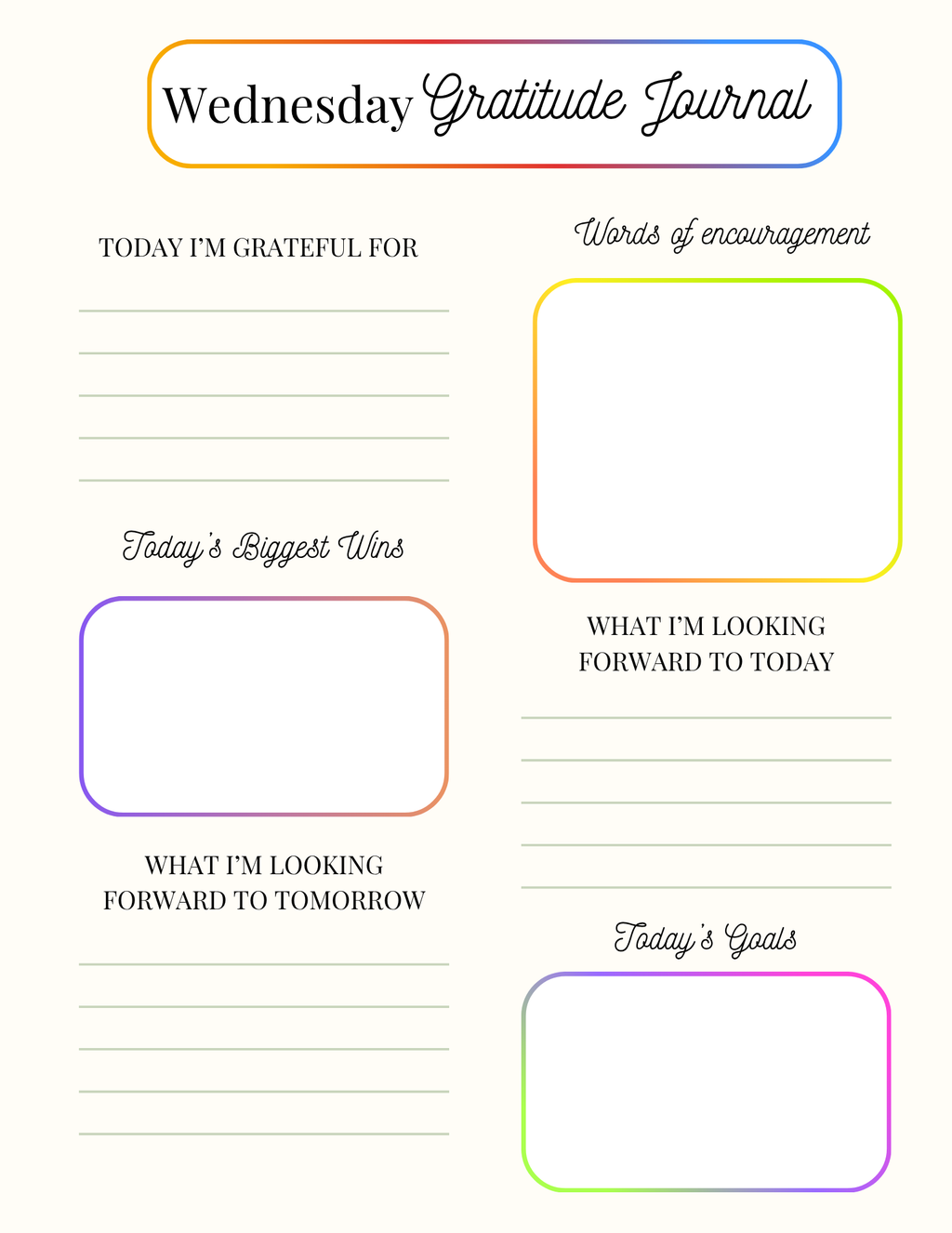 Daily Gratitude Journal