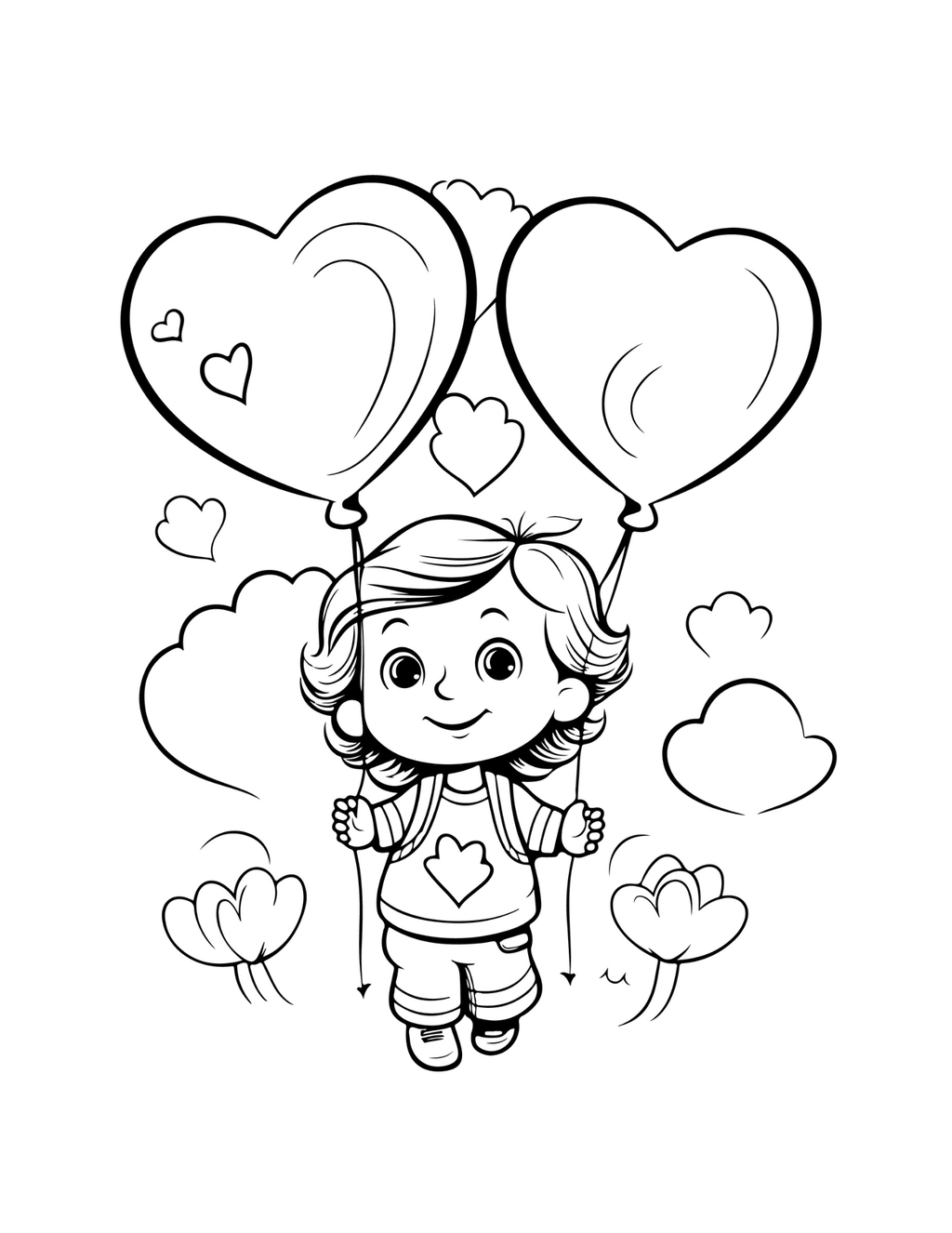 Love & Hearts to Color!