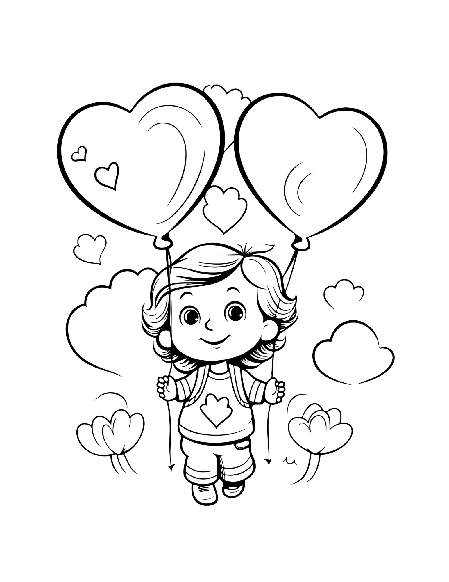 Love & Hearts to Color!