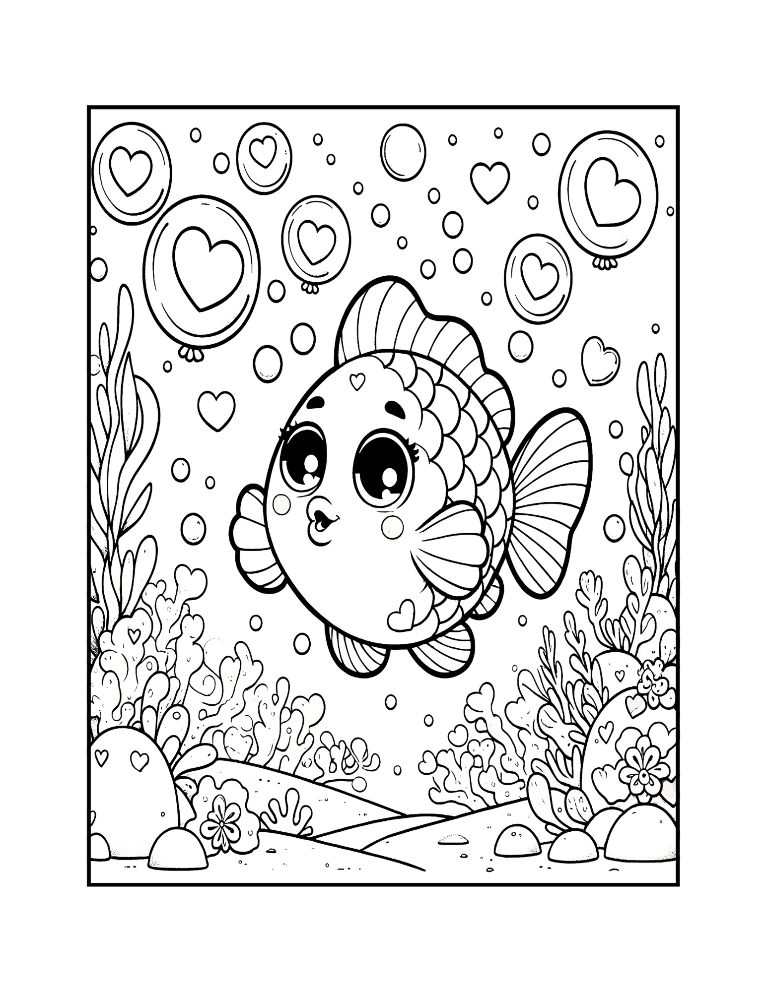 Love & Hearts to Color!