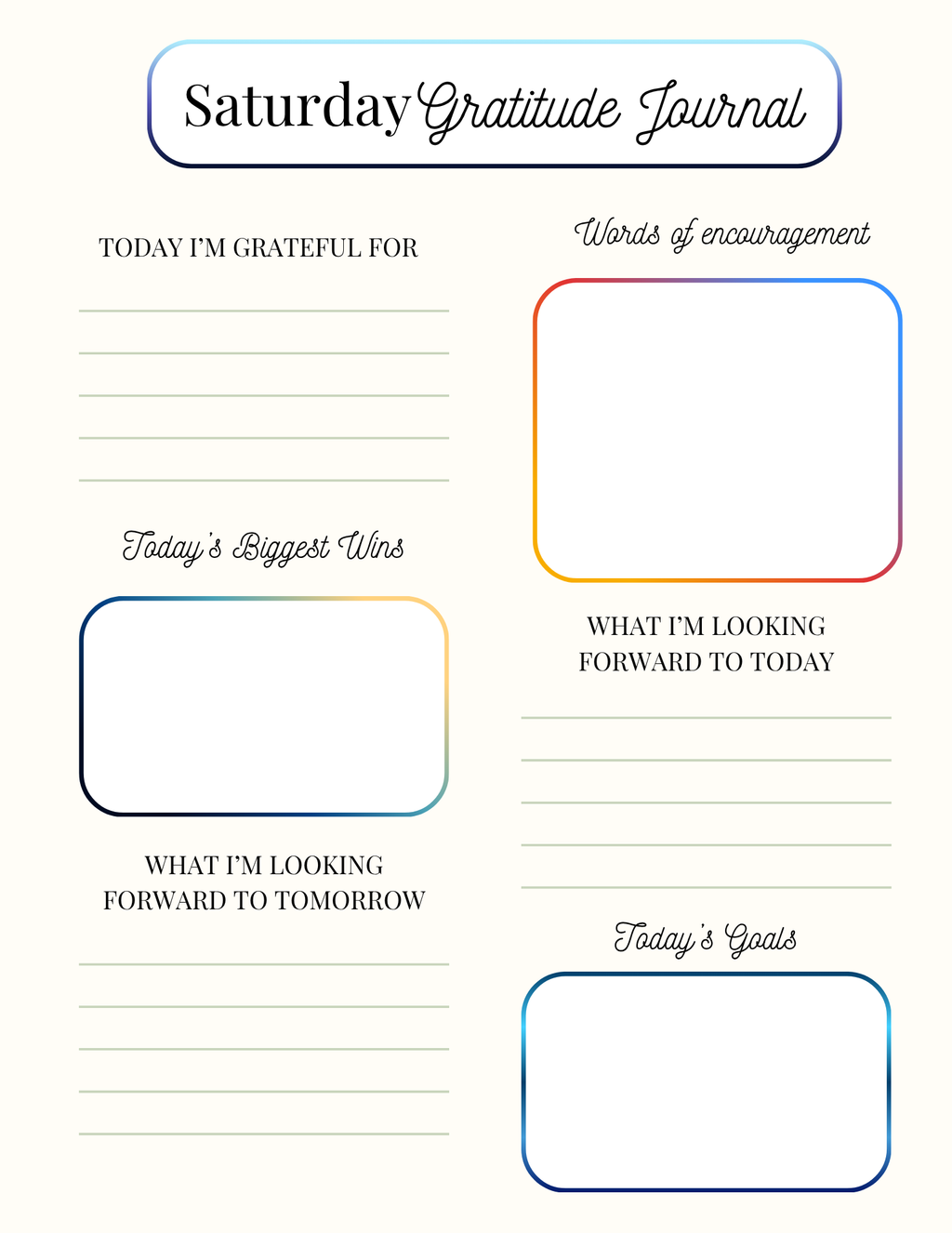 Daily Gratitude Journal