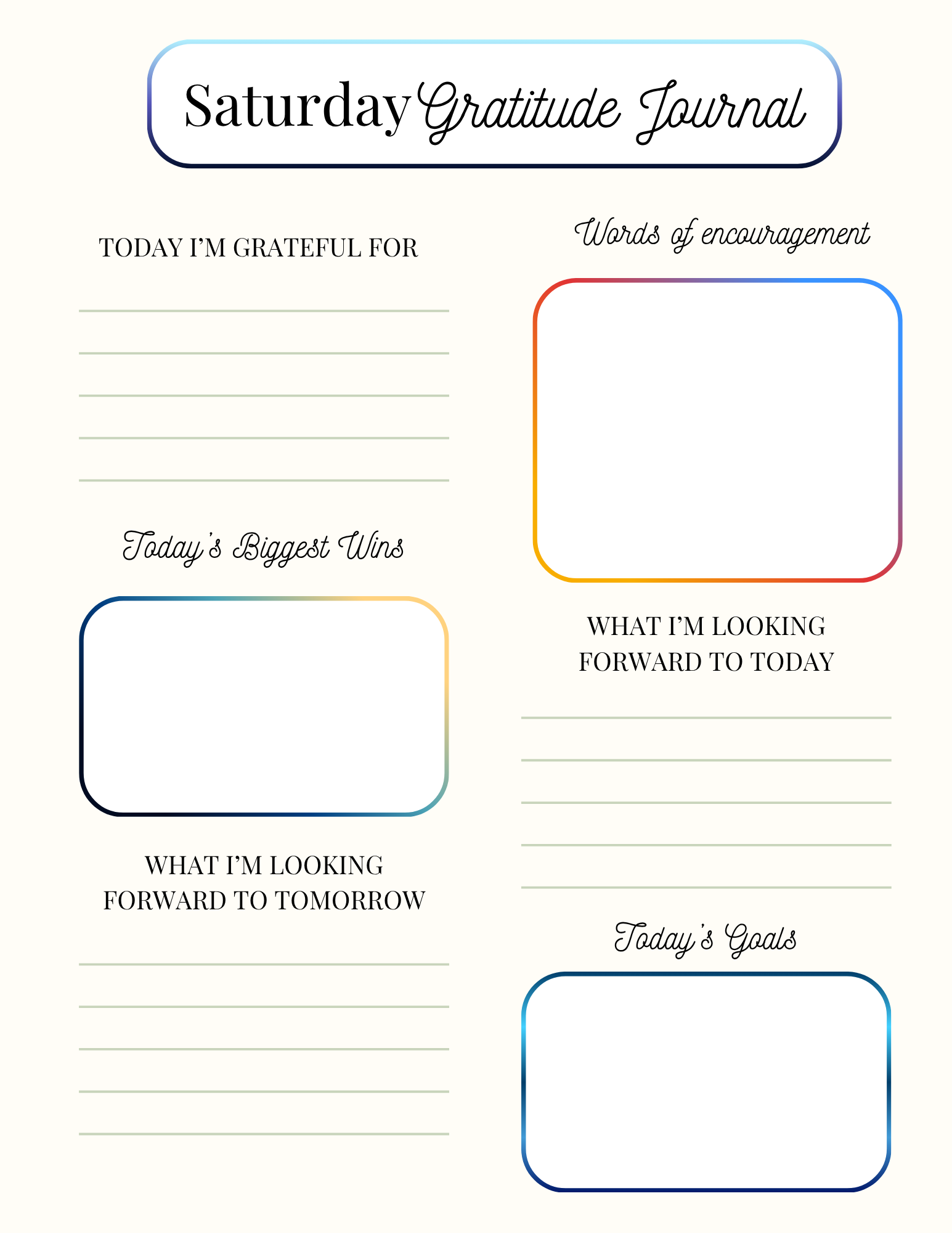 Daily Gratitude Journal