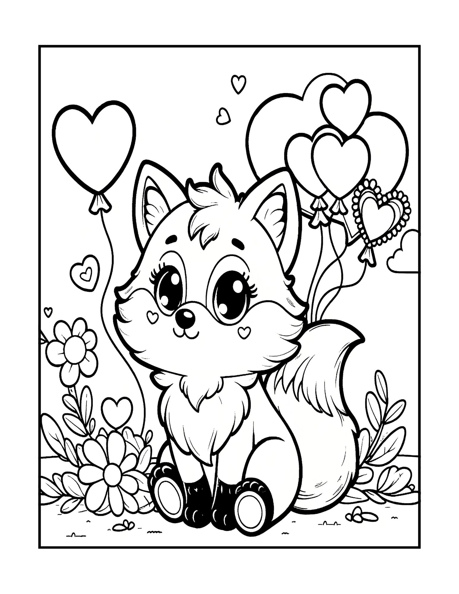 Love & Hearts to Color!