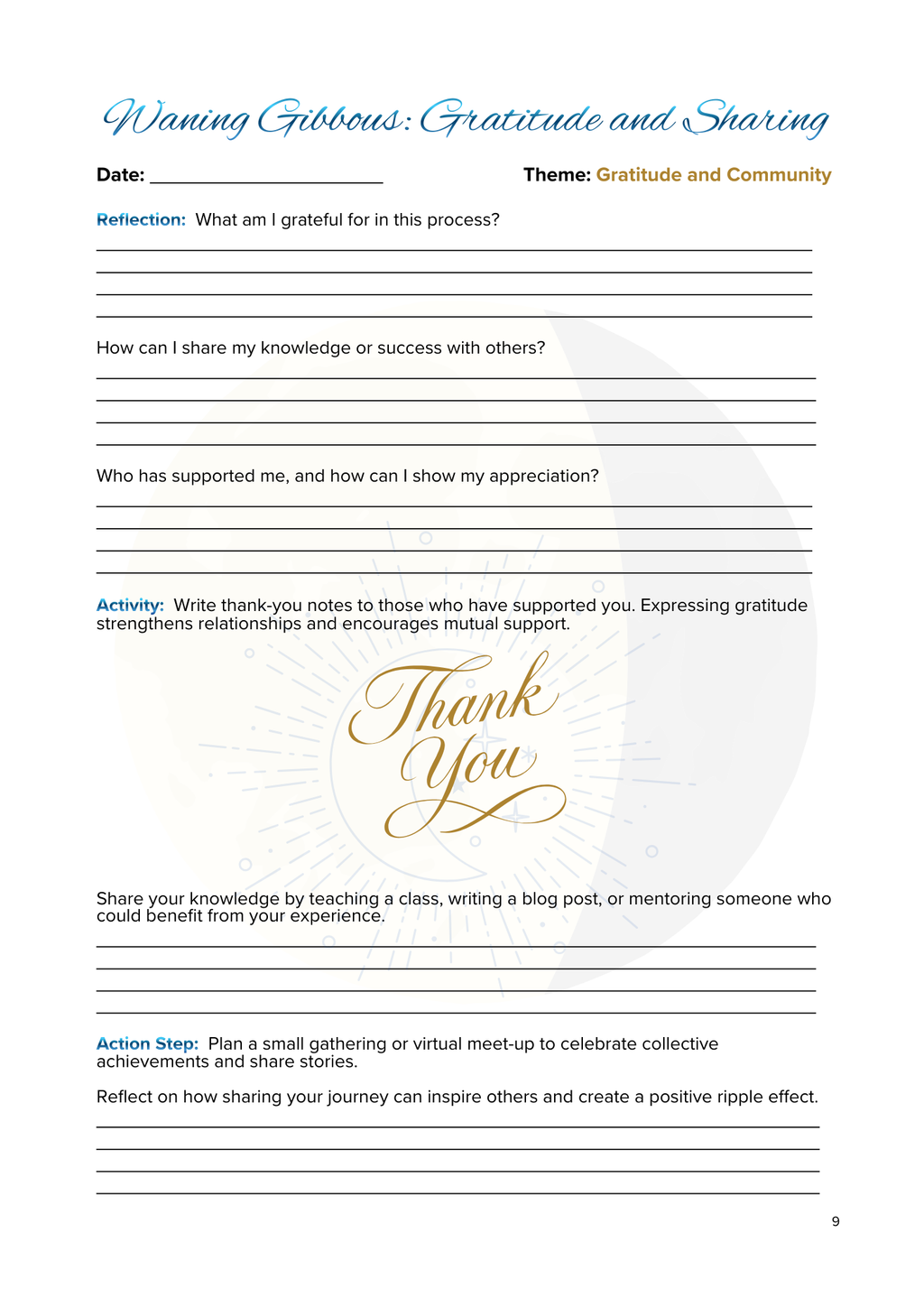 Lunar Harmony: A Moon Phases Planner