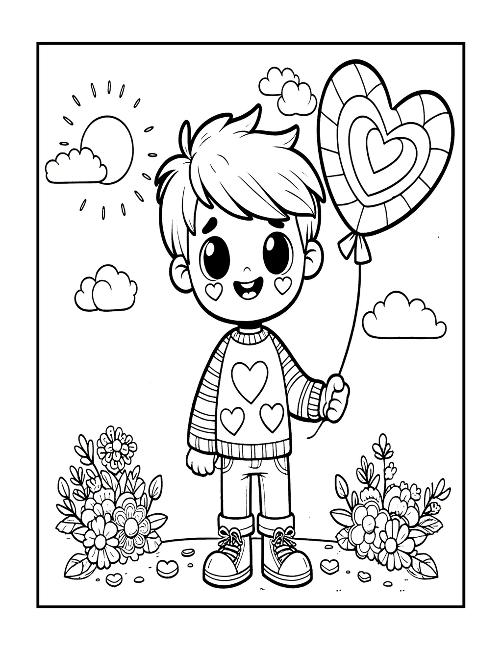 Love & Hearts to Color!